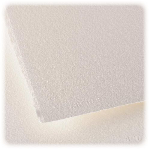 ARCHES - Aquarelle - Grande Feuille - 56 x 76 cm - 185 g/m² - Grain Satiné - Blanc Naturel