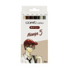 COPIC - CIAO 5+1 Set - 5 Manga V5 Colors + 1 Multiliner