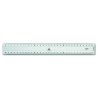 GRAPHOPLEX - Transparent Ruler - 2 Sides - 30cm