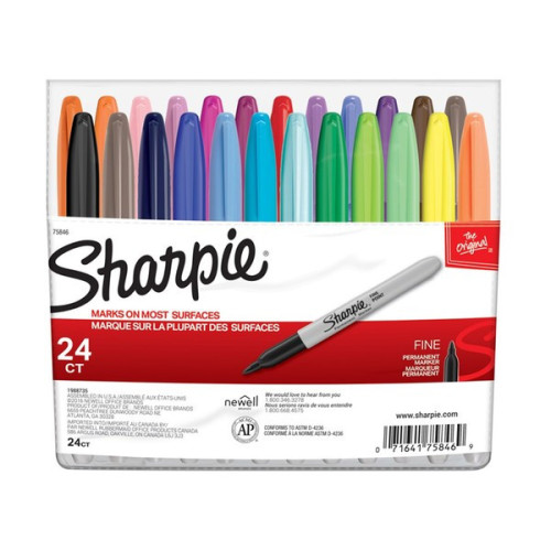 SHARPIE - Fine Permanent Markers - Set 24