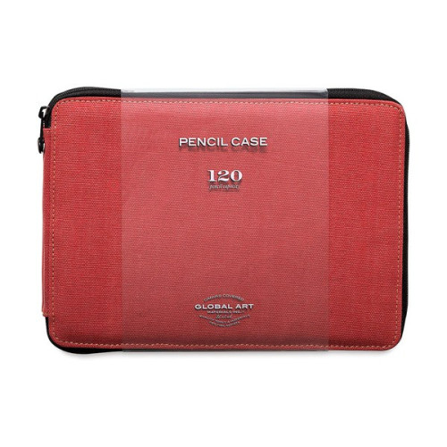 LINECO - Trousse Toile 120 Crayons - Rose