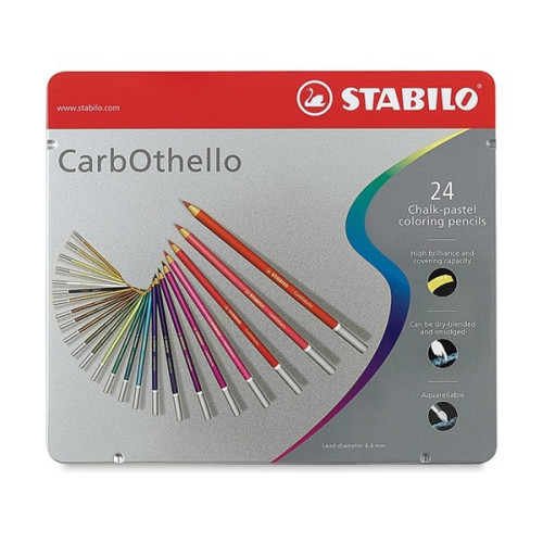 STABILO - CarbOthello - Crayons Pastels Secs - 24 Couleurs