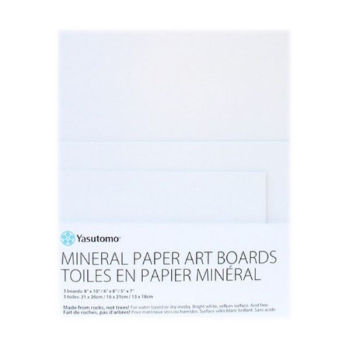 YASUTOMO - Mineral Paper - Assorted Art Boards - 3 Pieces