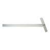 GRAPHOPLEX - T-Ruler - Mobile Head - 2 Stainless Edges - 65cm