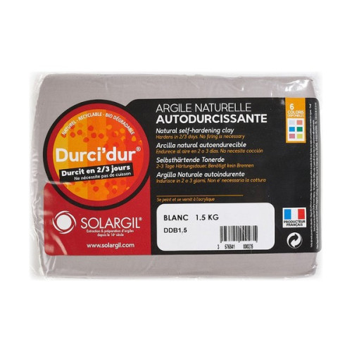 SOLARGIL - DURCI'DUR - Pain Autodurcissant - Blanc - 1,5 kg