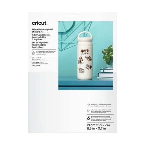 CRICUT - Printable Waterproof Stickers - A4 - 6 Sheets - White