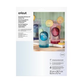 CRICUT - Stickers Imprimables Imperméables - A4 - 6 Feuilles - Transparent