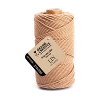 GRAINE CREATIVE - Ficelle Coton Câblé - 2 mm - 100 m - 400 g - Lin