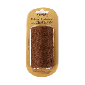 GRAINE CREATIVE - Ficelle de Jute - 2 mm - 100 m - Marron