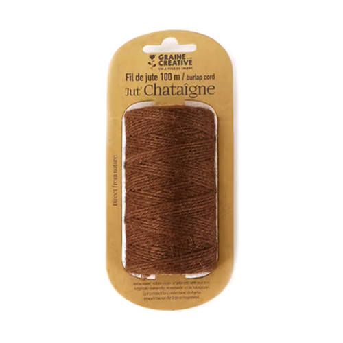 GRAINE CREATIVE - Jute String - 2 mm - 100 m - Brown