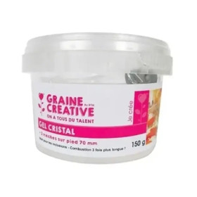 GRAINE CREATIVE - Candle Gel - 150 g - Crystal + 2 Wicks