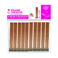 GRAINE CREATIVE - Wide Pine Candle Wicks - 10 Wicks - 20x130 mm
