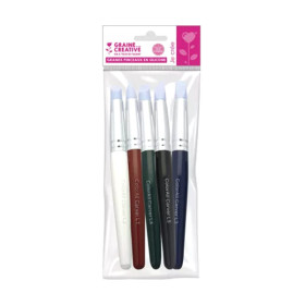 GRAINE CREATIVE - Pinceaux Silicones - 5 Pièces - À Sculpter
