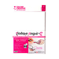 GRAINE CREATIVE - Plastique Dingue - 30 Feuilles - Blanc (Collectivité)