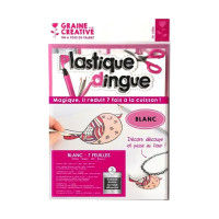 GRAINE CREATIVE - Plastique Dingue - 7 Feuilles - Blanc