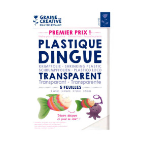 GRAINE CREATIVE - PLASTIQUE FOU - 5 Sheets - Transparent