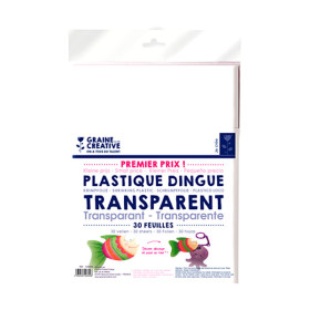GRAINE CREATIVE - PLASTIQUE FOU - 30 Sheets - Transparent (Bulk Pack)