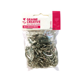 GRAINE CREATIVE - Chain Keychain - 30 Pieces - Silver