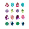GRAINE CREATIVE - Strass Précieuses Adhésives - 16 Pierres - Coloris Assortis