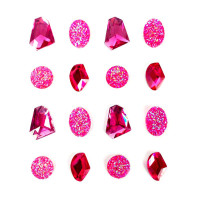GRAINE CREATIVE - Strass Précieuses Adhésives - 16 Pierres - Roses