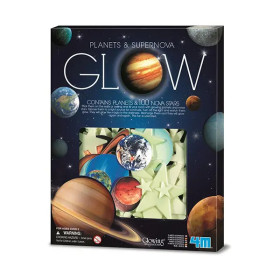 GRAINE CREATIVE - Stickers Phosphorescents - 9 Planètes & 100 Étoiles