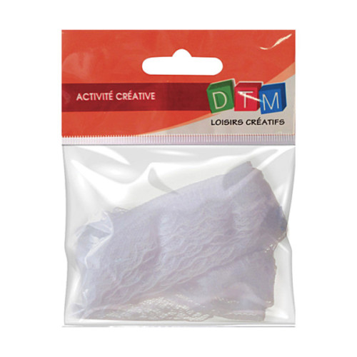 GRAINE CREATIVE - White Lace Ribbon - 5 m - Wave Pattern