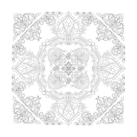 PHOENIX - Coloring Panel - Carton à Peindre Pré-dessiné - 30x30cm - Mandala