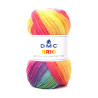DMC - Brio - Fil Multicolore Laine-Acrylique - Pelote 100g/345m - Jaune / Rose / Violet / Bleu