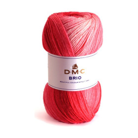 DMC - Brio - Fil Multicolore Laine-Acrylique - Pelote 100g/345m - Blanc / Rose