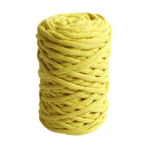 DMC - Nova Vita 12 - Coton Upcyclé Tubulaire 4mm - Pelote 250g/55m - Jaune Clair