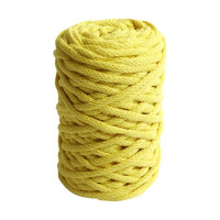 DMC - Nova Vita 12 - Coton Upcyclé Tubulaire 4mm - Pelote 250g/55m - Jaune Clair