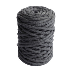 DMC - Nova Vita 12 - Coton Upcyclé Tubulaire 4mm - Pelote 250g/55m - Gris Foncé