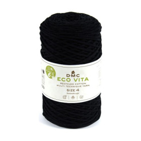 DMC - Eco Vita 4 Nova - Coton Recyclé - Pelote 250g/200m - Noir