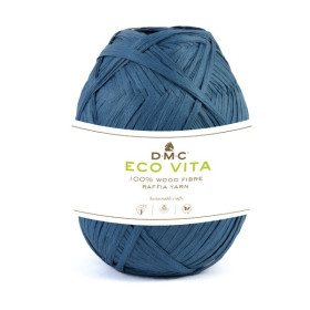 DMC - Eco Vita Raffia - 100% Fibre de Bois - Pelote 50g/100m - Bleu