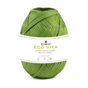 DMC - Eco Vita Raffia - 100% Fibre de Bois - Pelote 50g/100m - Vert