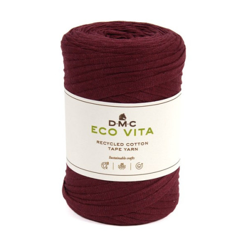 DMC - Eco Vita Tape Yarn - Recycled Tubular Yarn - Ball 250g/120m - Red