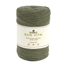 DMC - Eco Vita Tape Yarn - Fil Tubulaire Recyclé - Pelote 250g/120m - Vert Kaki