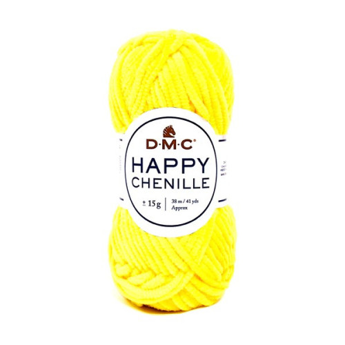 DMC - Happy Chenille - Chenille Polyester - Pelote 15g/38m - Jaune