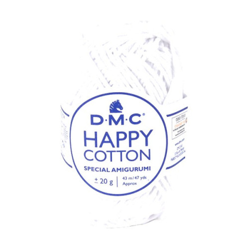 DMC - Happy Cotton - 100% Coton - Pelote 20g/43m - Blanc