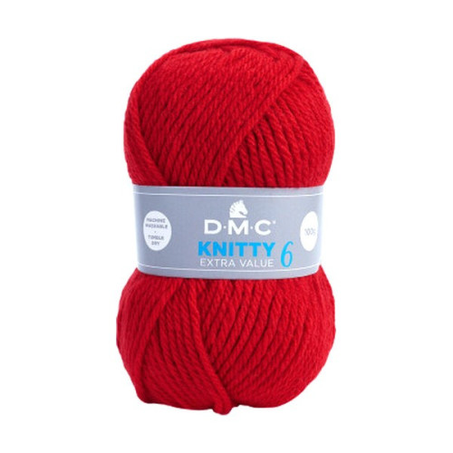 DMC - Knitty 6 - 100% Acrylic - Ball 100g/140m - Red