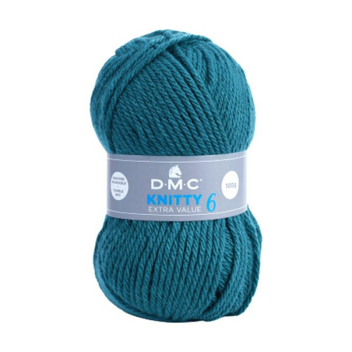 DMC - Knitty 6 - 100% Acrylique - Pelote 100g/140m - Turquoise Moyen (canard)