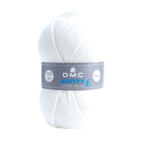 DMC - Knitty 6 - 100% Acrylic - Ball 100g/140m - White
