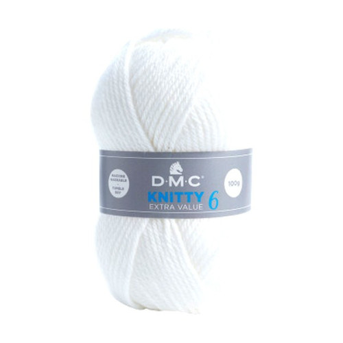 DMC - Knitty 6 - 100% Acrylic - Ball 100g/140m - White