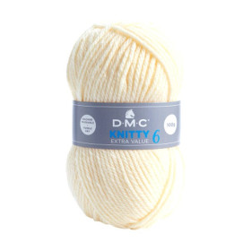 DMC - Knitty 6 - 100% Acrylique - Pelote 100g/140m - Blanc Cassé (vanille)