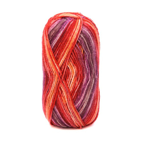 DMC - Knitty Pop - Acrylique Multicolore Self-Striping - Pelote 50g/140m - Rouge