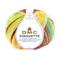 DMC - Pirouette - Acrylique Multicolore - Pelote 200g/500m - Rose/orange/bleu