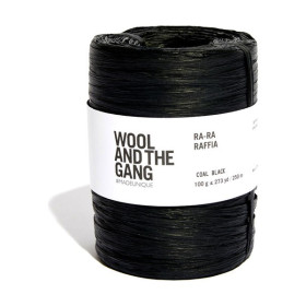 DMC - Ra-Ra Raffia - 100% Wood Fibre - Ball 100g/250m - Coal Black