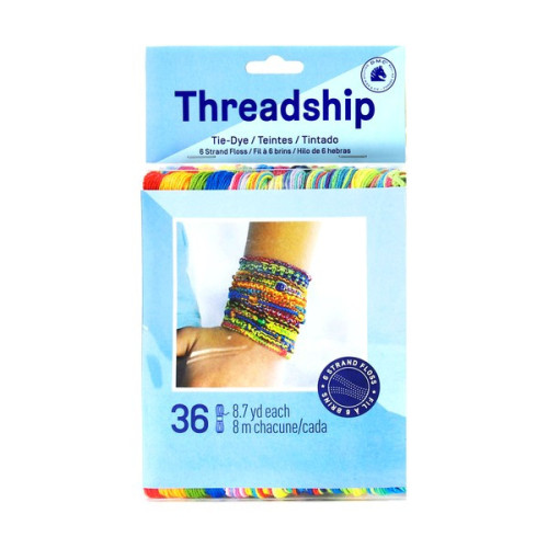 DMC - Pack of 36 Stranded Skeins - 100% Cotton - Multi-Brins Tie & Dye