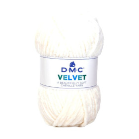 DMC - Velvet - Fil Chenille 100% Polyester - Pelote 100g/100m - Ivoire