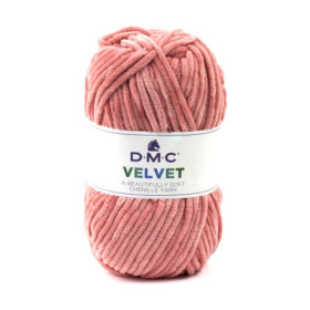 DMC - Velvet - Fil Chenille 100% Polyester - Pelote 100g/100m - Rose Saumon / Clair